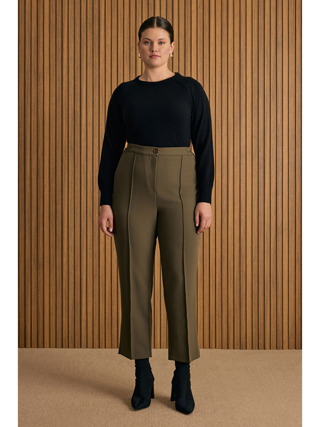 Haki Dokuma Pantolon