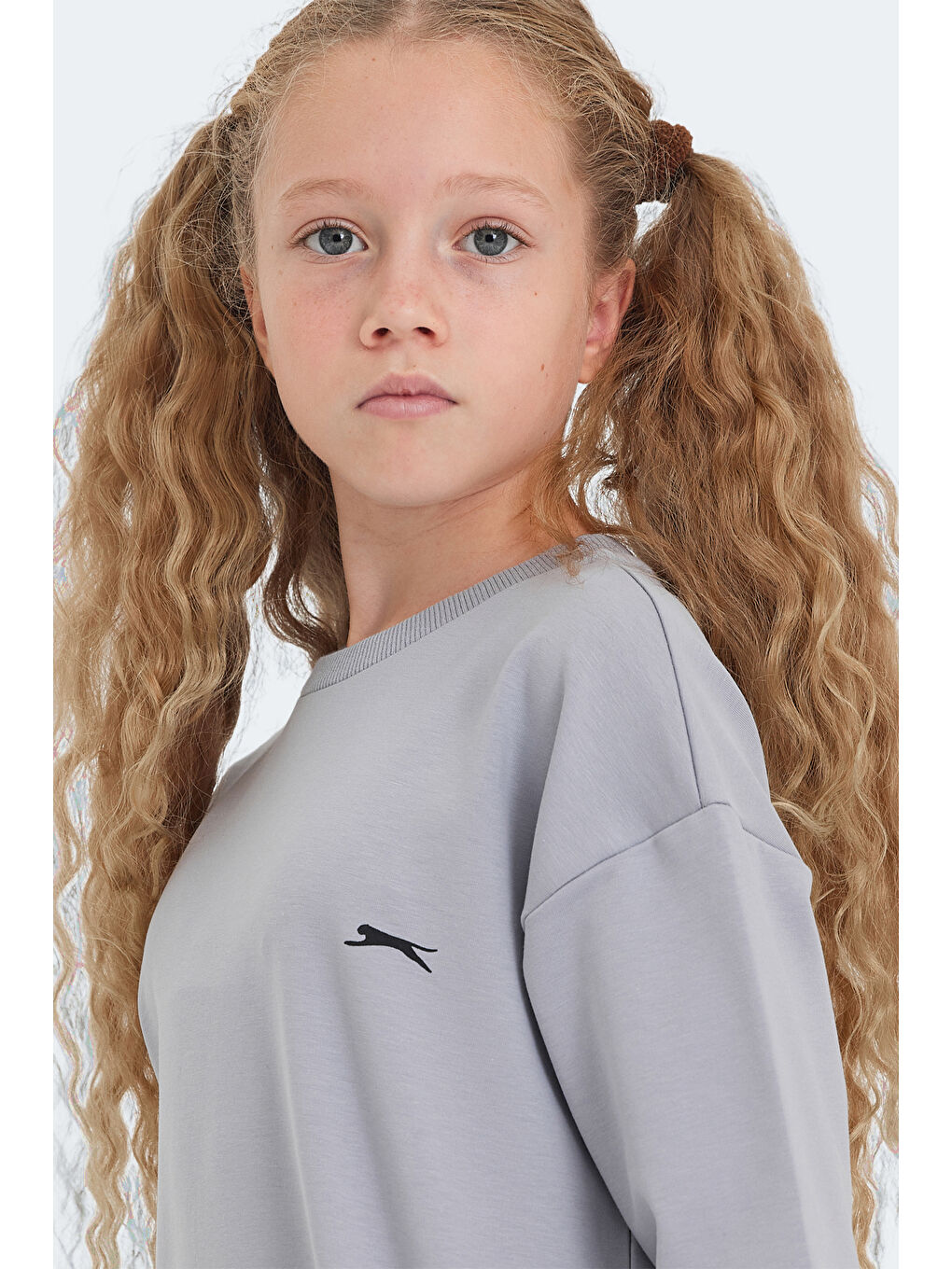 LUPPA IN Unisex Çocuk Taş Gri Sweatshırt-2