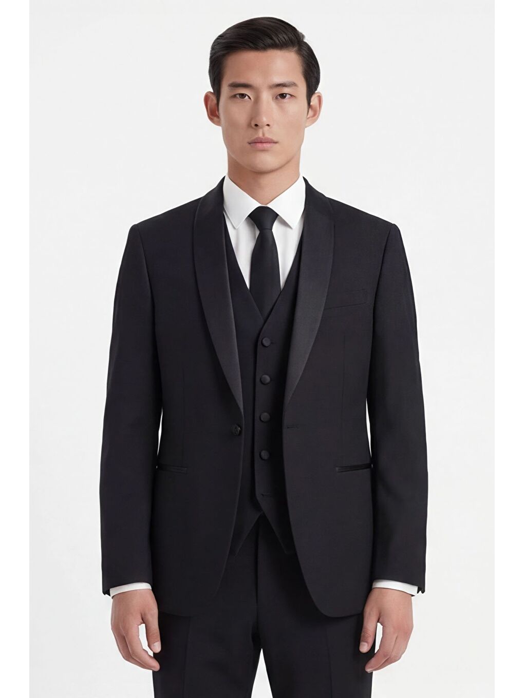 Siyah Vest Suit