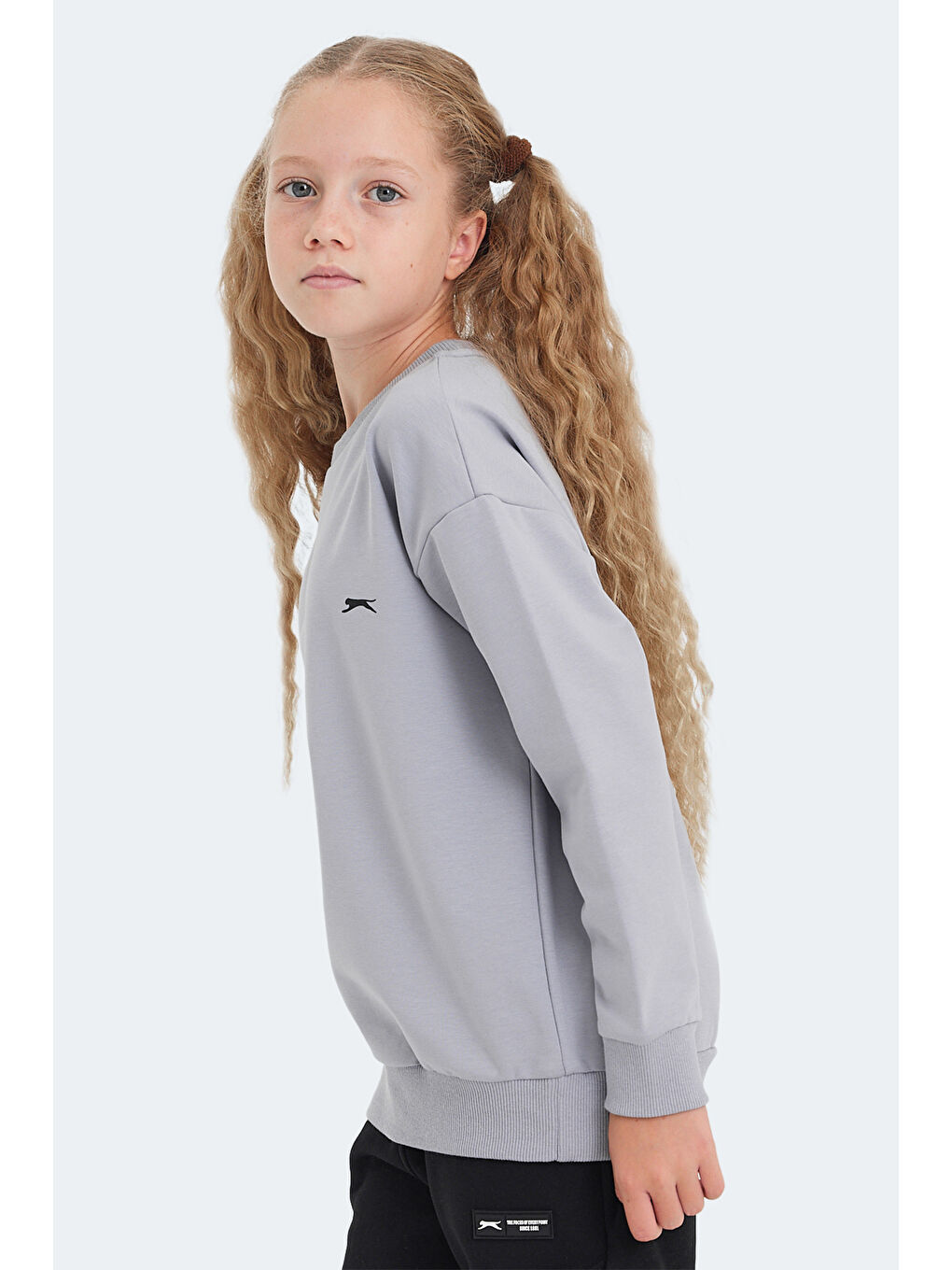 LUPPA IN Unisex Çocuk Taş Gri Sweatshırt-4