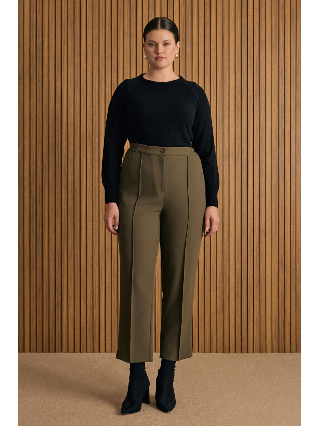 Haki Dokuma Pantolon-1