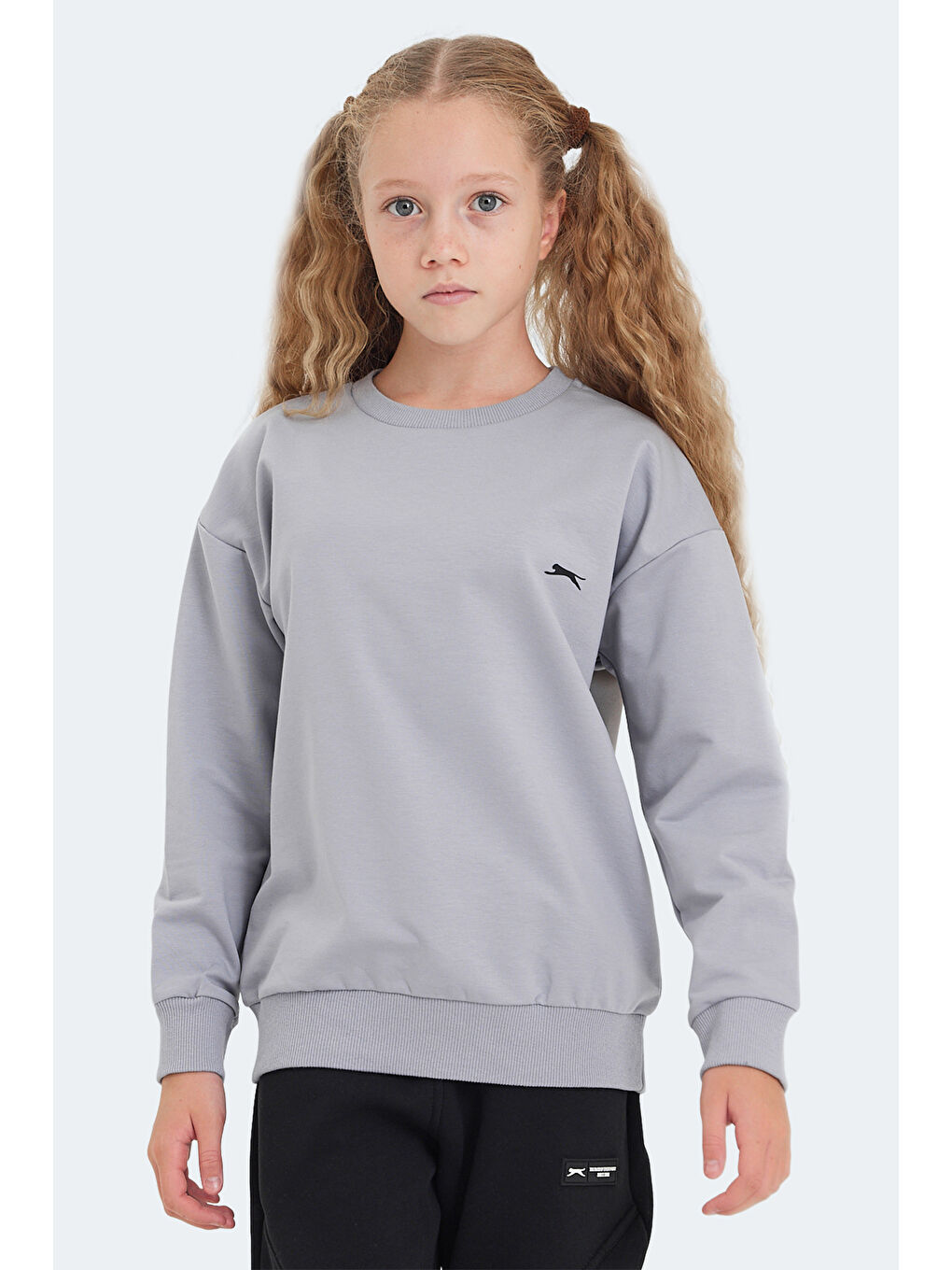 LUPPA IN Unisex Çocuk Taş Gri Sweatshırt-6