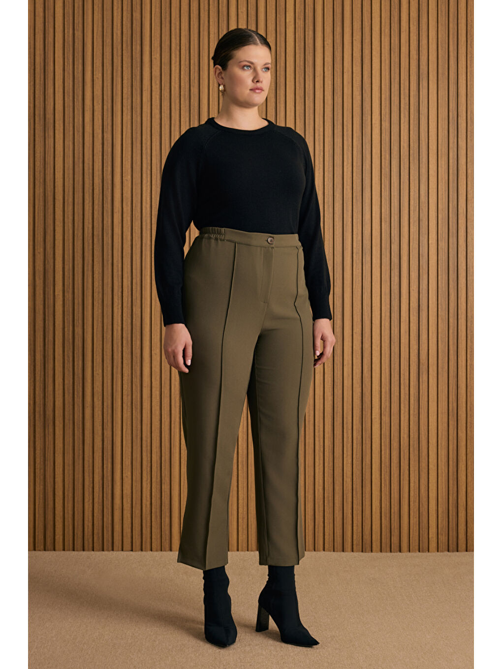 Haki Dokuma Pantolon-2