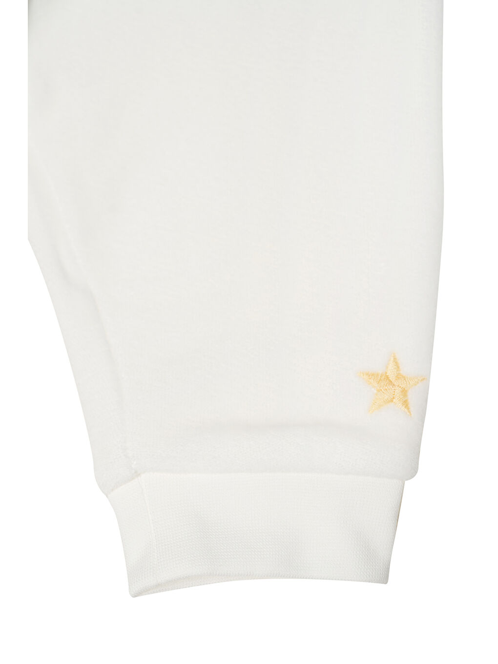 Beyaz Unisex Bebek Kadife Takım-2