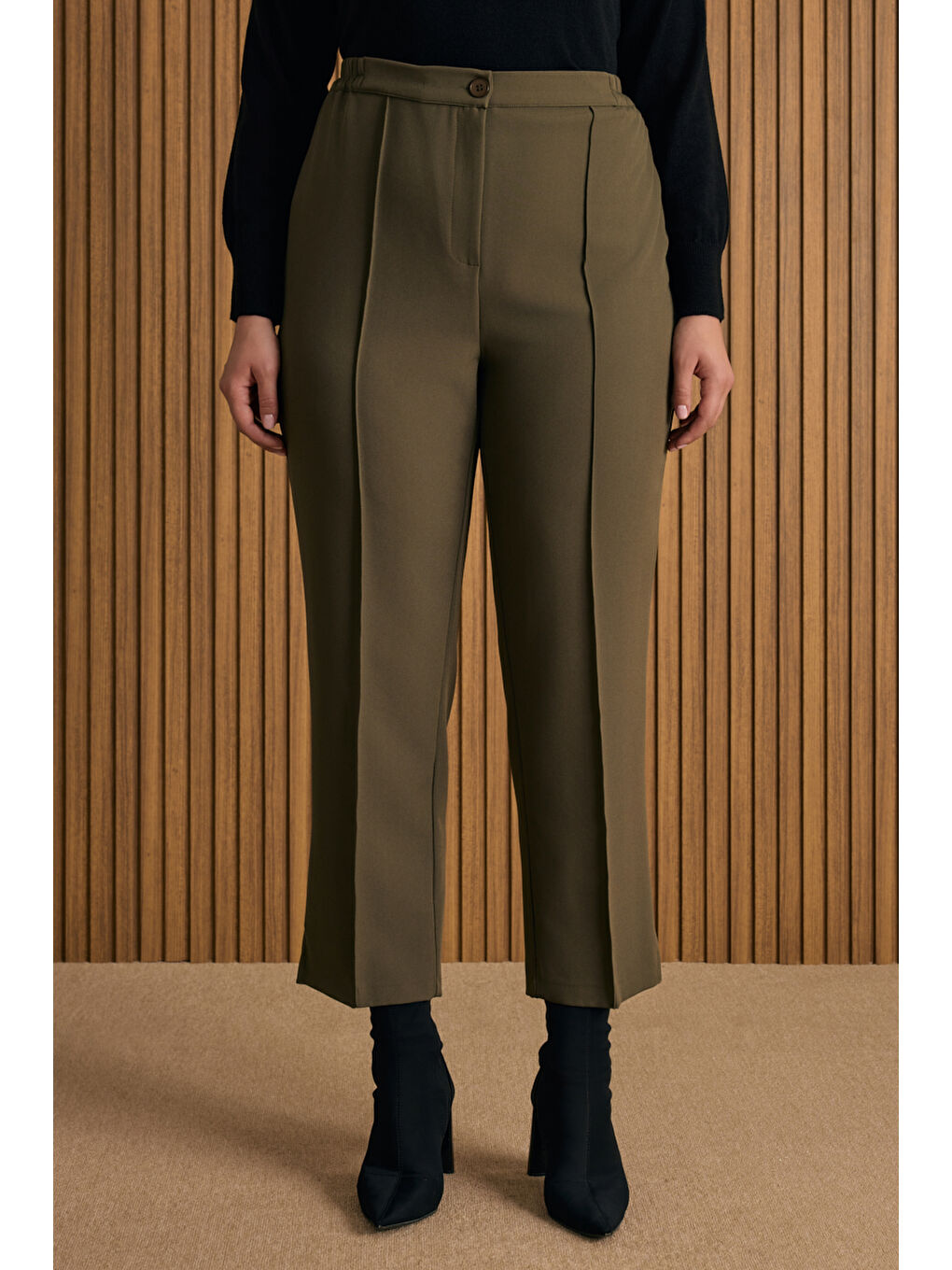 Haki Dokuma Pantolon-3