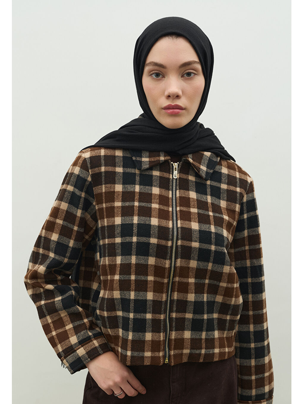 Kaşmir Dokulu Şal Siyah-1