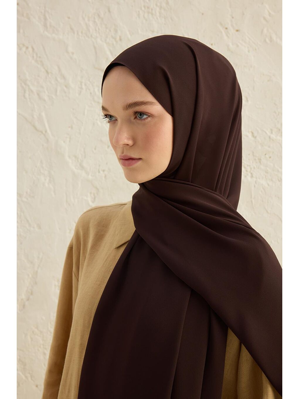 Kahverengi Daily Krep Şal Acı Kahve-2