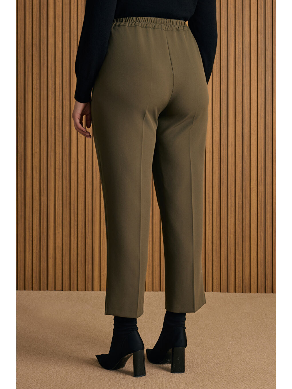 Haki Dokuma Pantolon-5