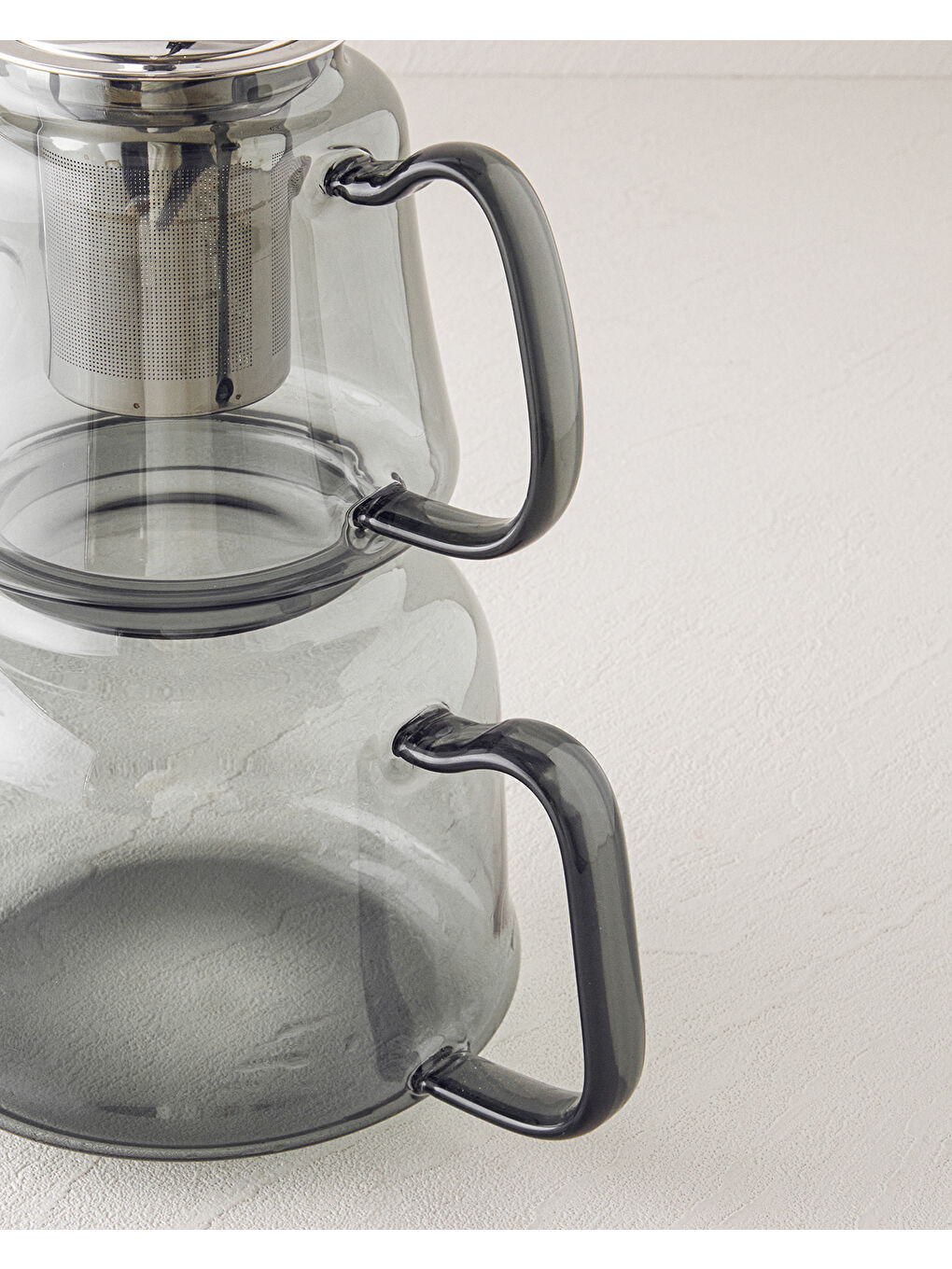 Odin Borosilikat Cam Çaydanlık 600-1200 ml Gri-4