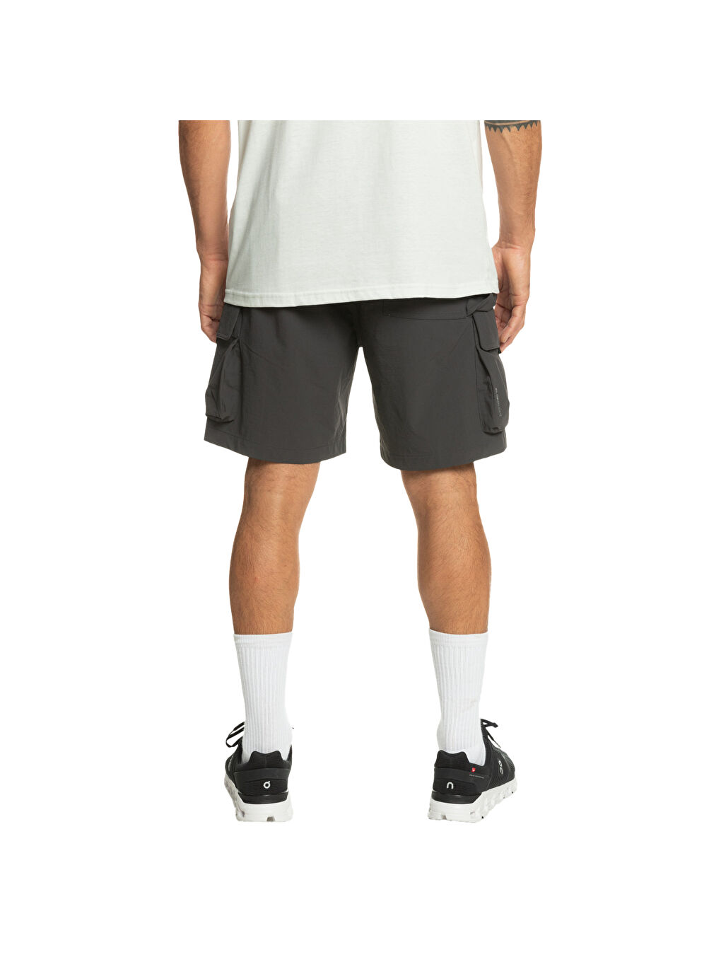 Run Ashore Cargo Erkek Siyah Walkshort-4