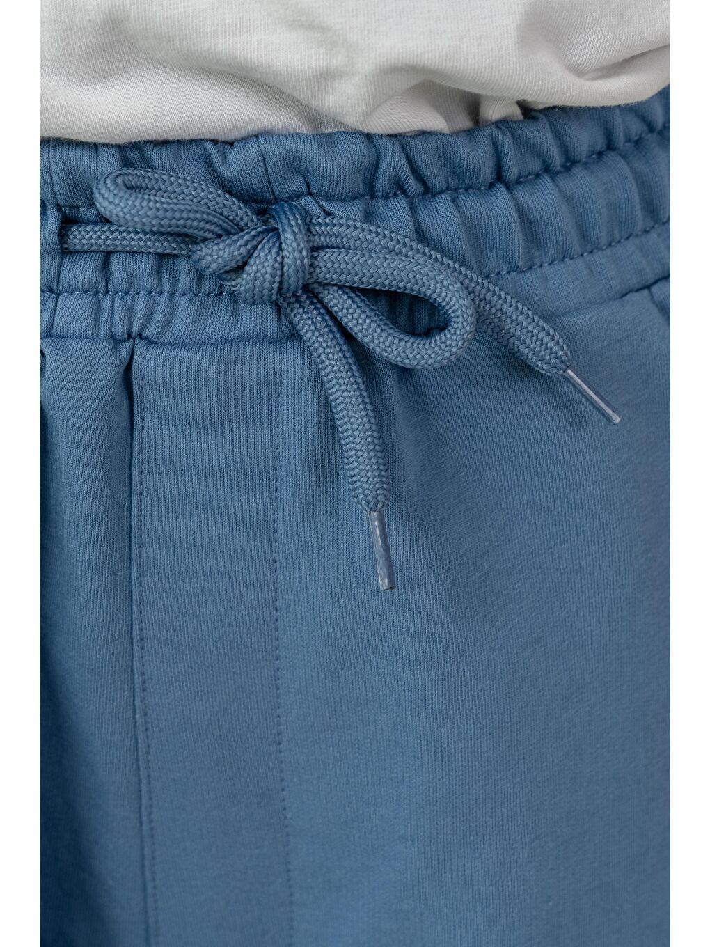 Mavi Yanlar Şeritli Erkek Çocuk Şort-2