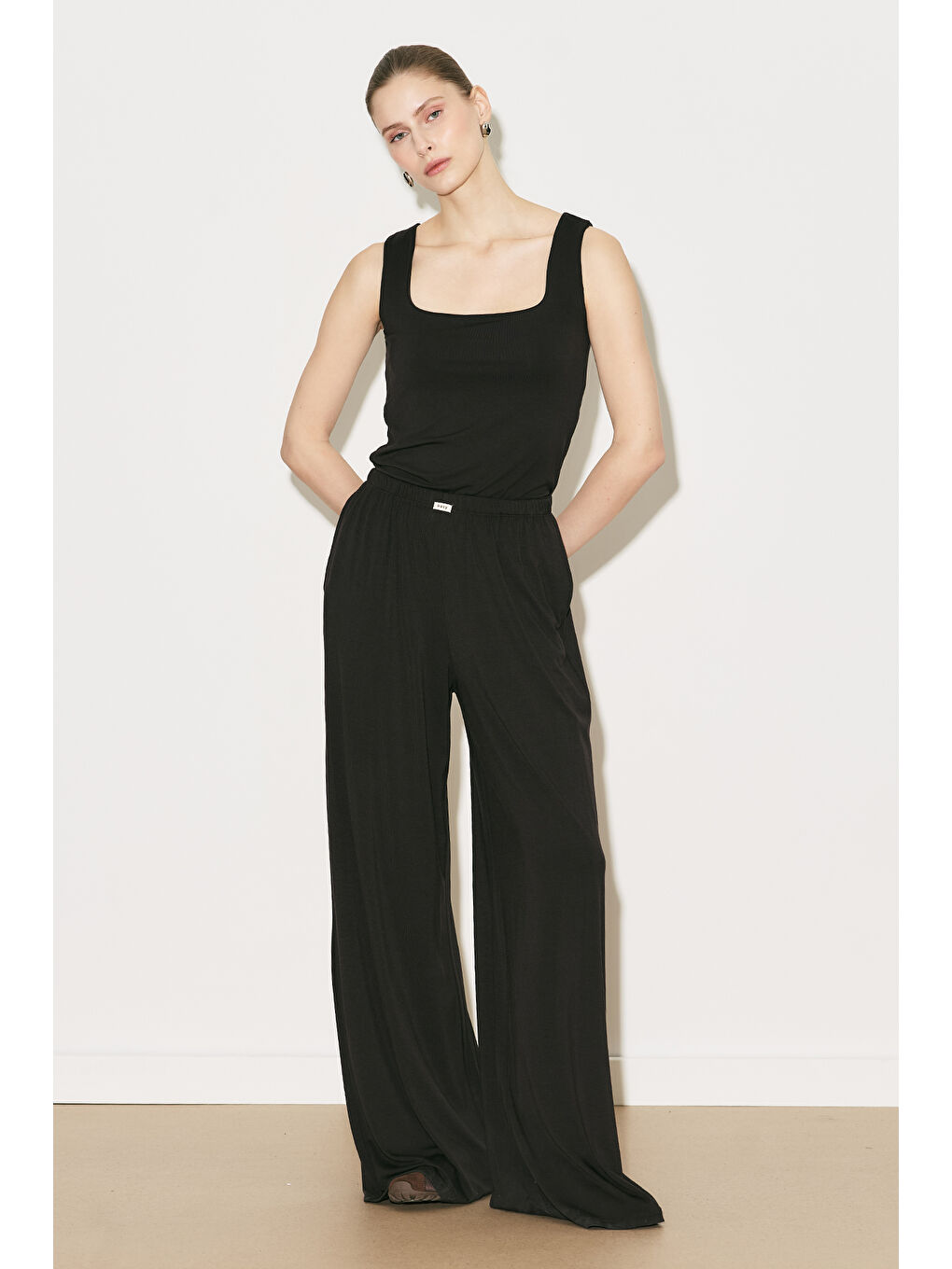 Kahverengi Easy Geniş Rahat Pantolon Acı Kahve-2