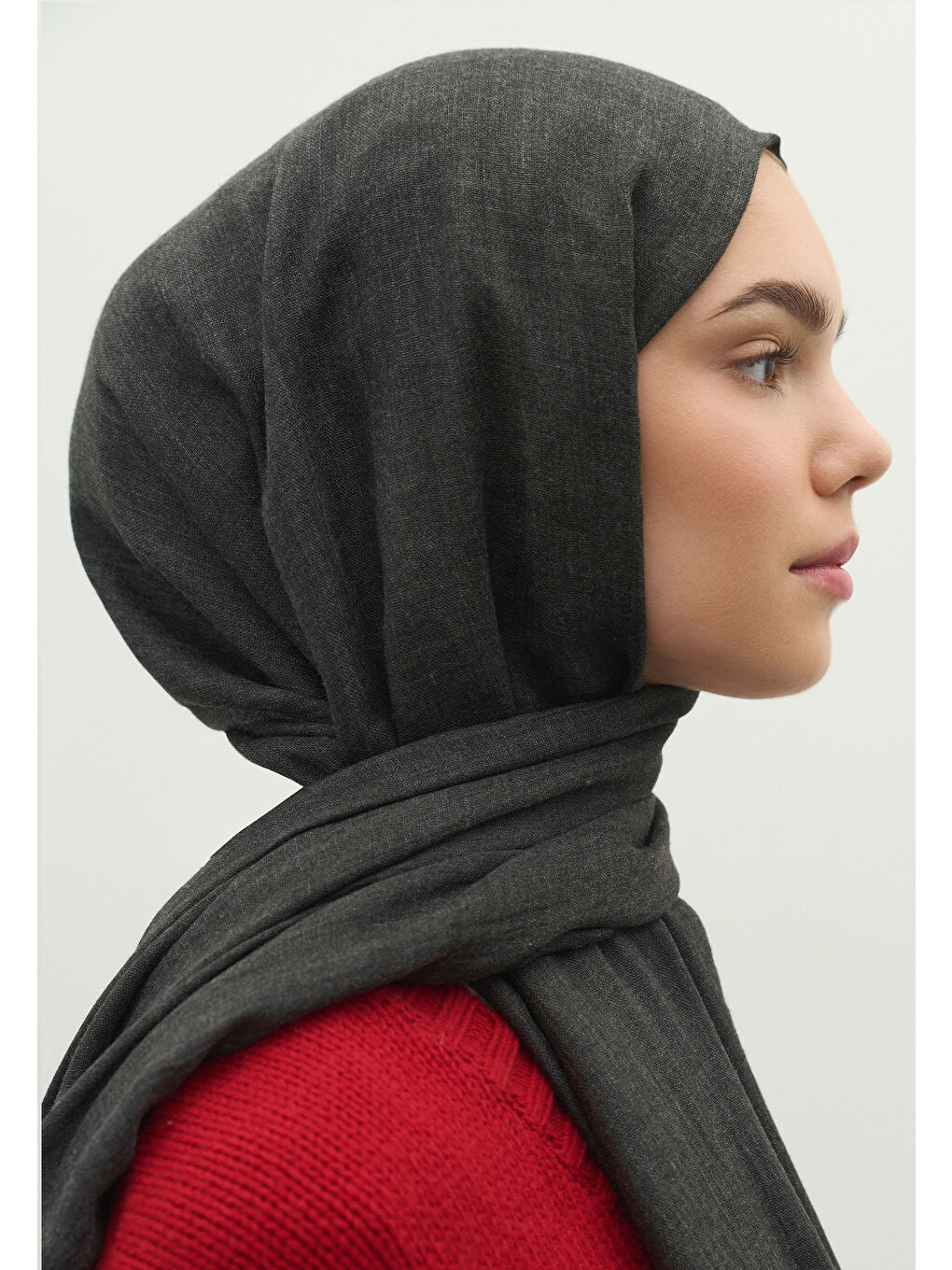 Kaşmir Dokulu Şal Antrasit-3