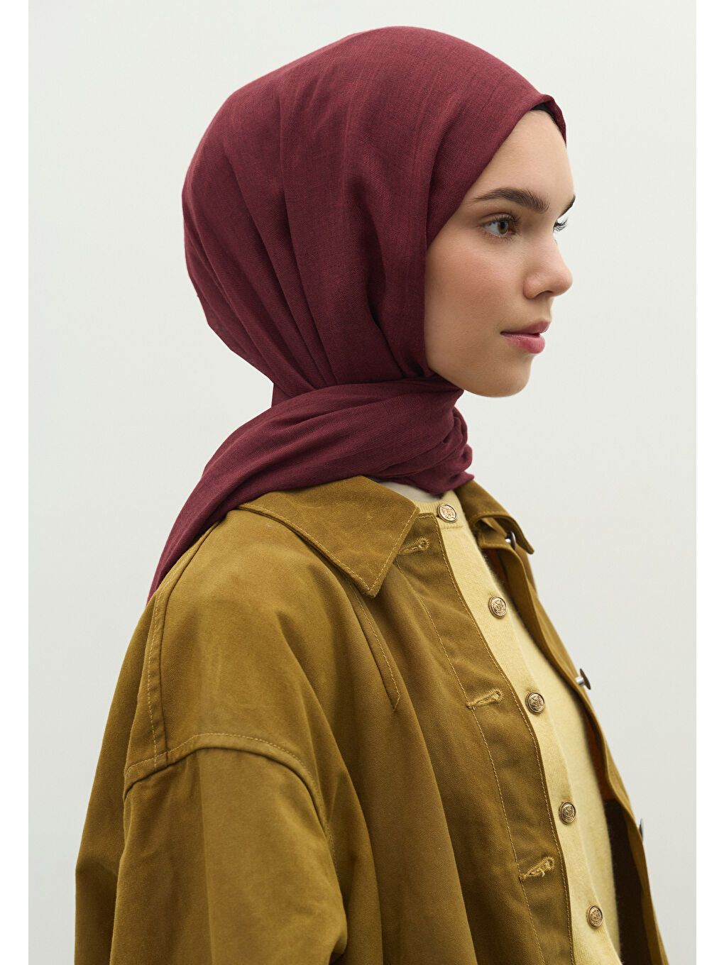 Kaşmir Dokulu Şal Bordo-3