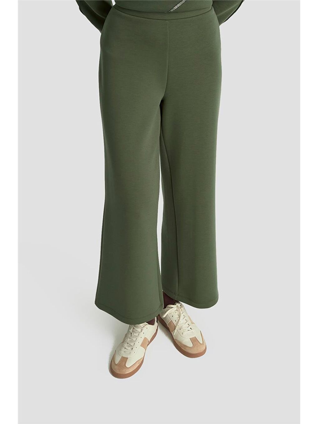 İşlemeli Örme Takım 25Kd1507 Haki-4