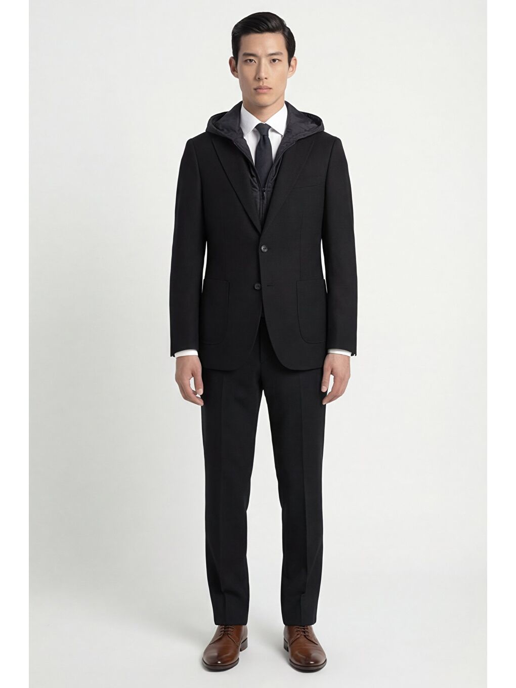 Siyah Hoodie Suit-1