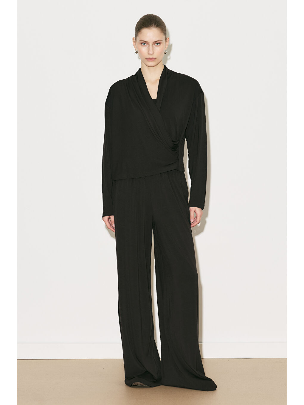 Kahverengi Easy Geniş Rahat Pantolon Acı Kahve-4