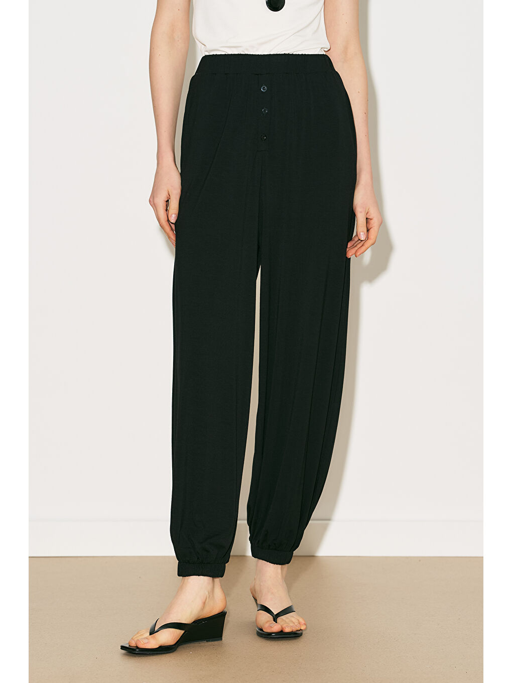 Easy Şalvar Rahat Pantolon Siyah-2