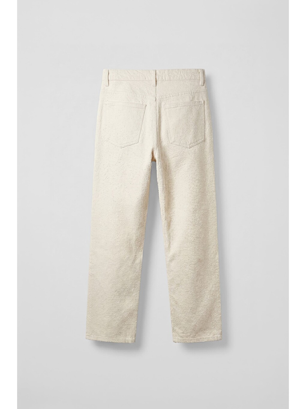Erkek Dokulu Baggy Jean Pantolon Bej-1