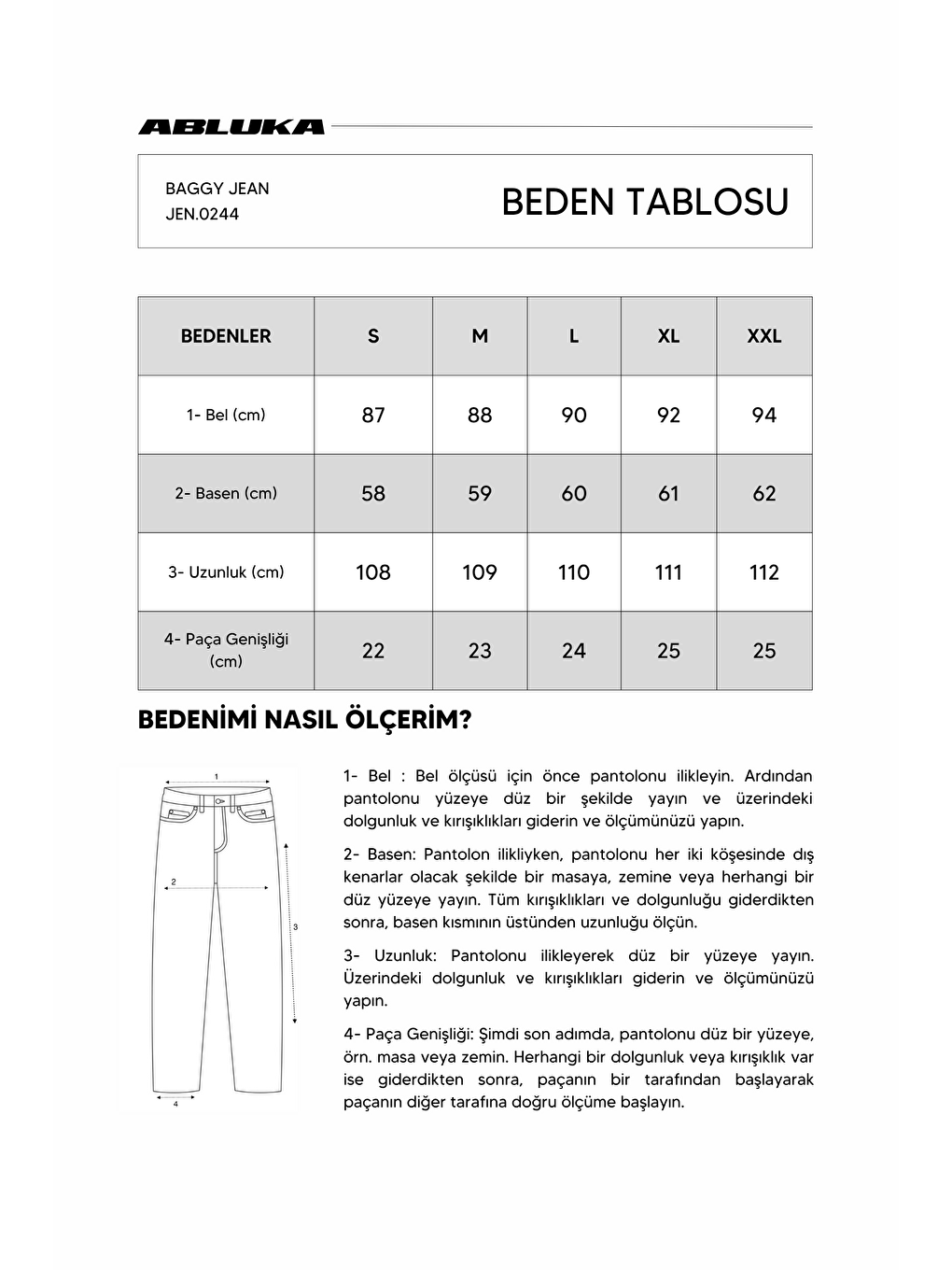 Erkek Dokulu Baggy Jean Pantolon Bej-2