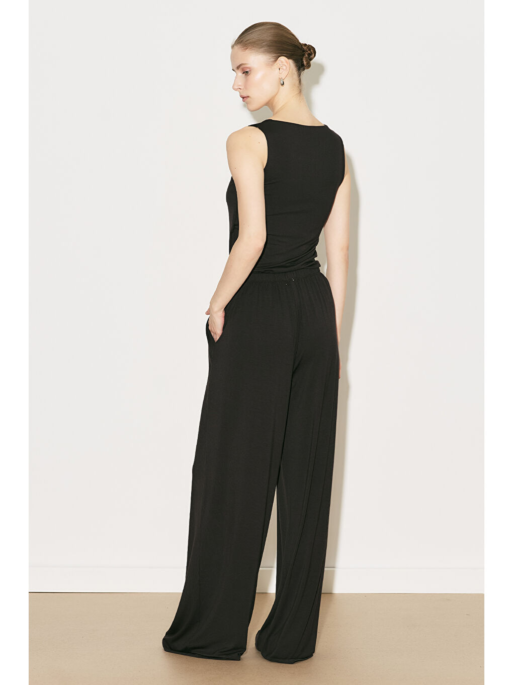 Kahverengi Easy Geniş Rahat Pantolon Acı Kahve-6