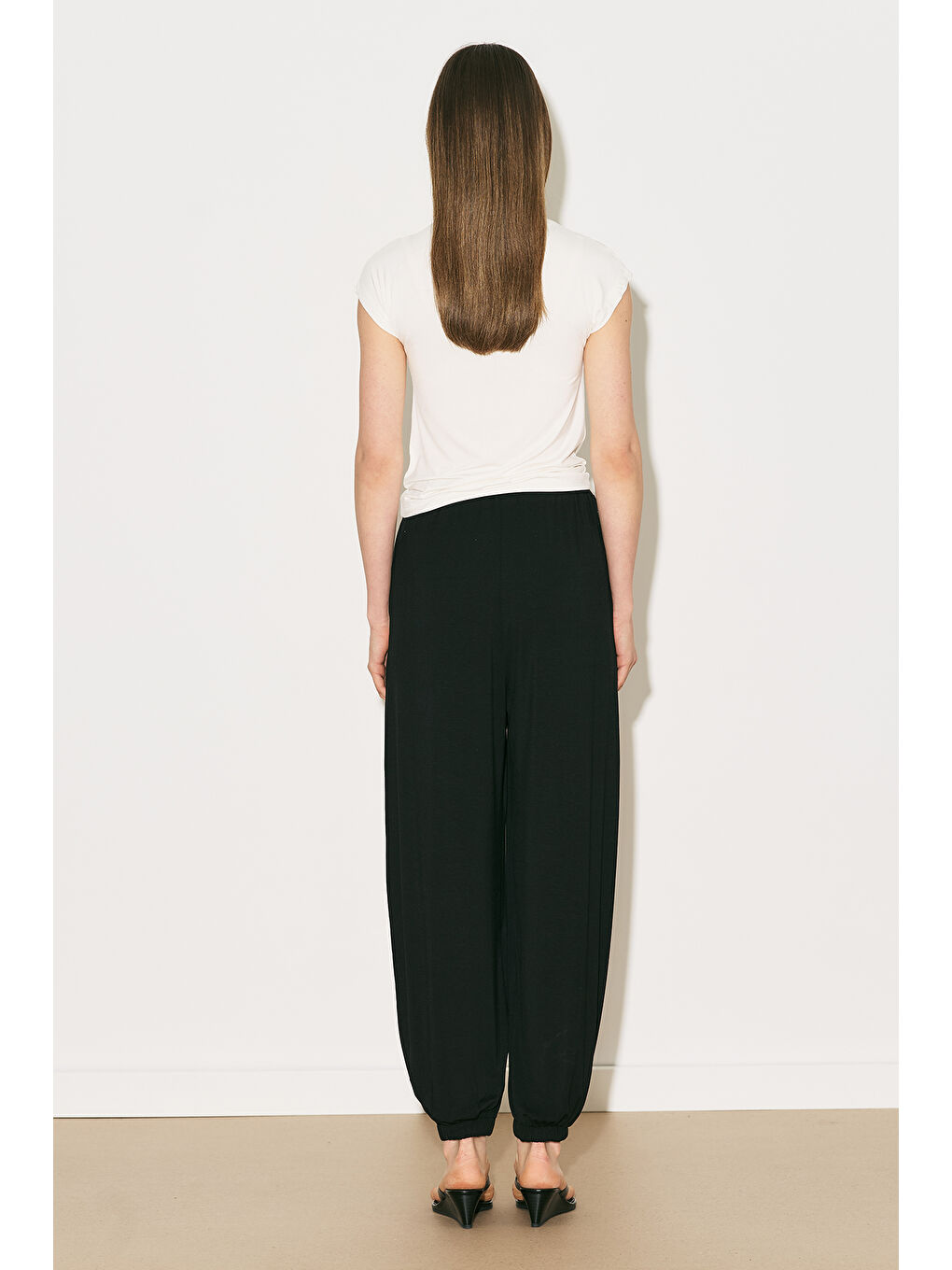 Easy Şalvar Rahat Pantolon Siyah-5