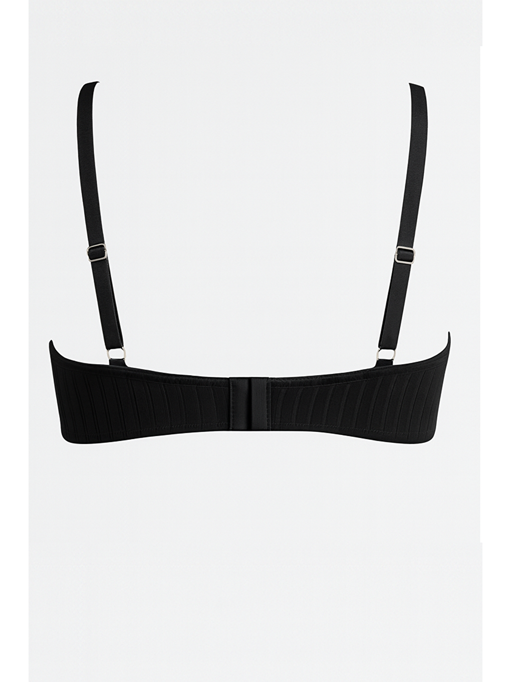 B Cup Destekli Dantel Detay Jakarlı Sütyen  | Siyah 133-2