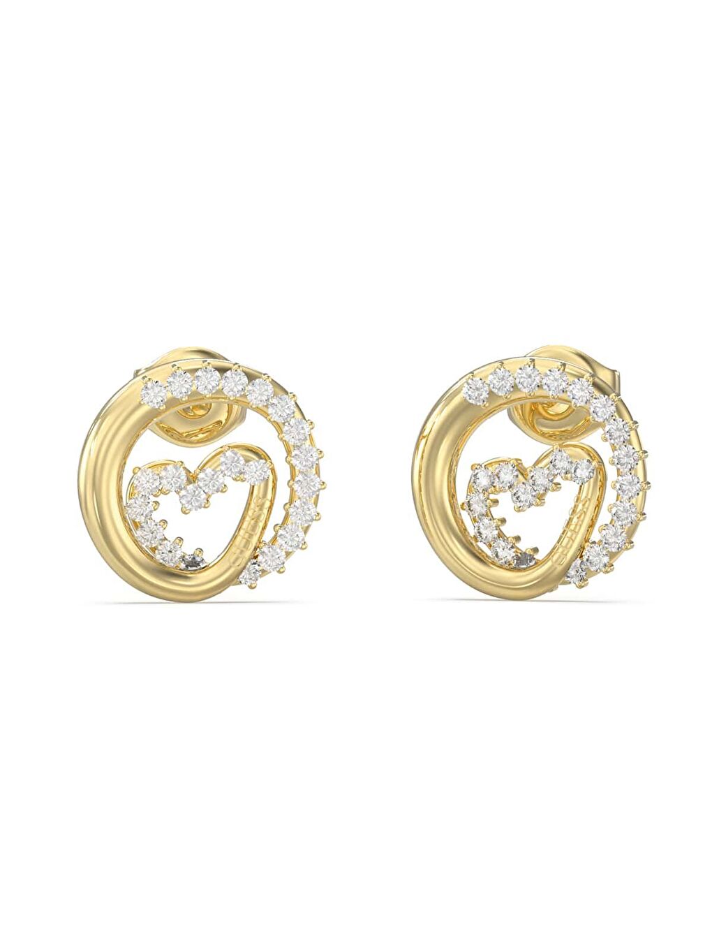 Sarı JGUJUBE05528JWYGTU Kalpli Kadın Küpe