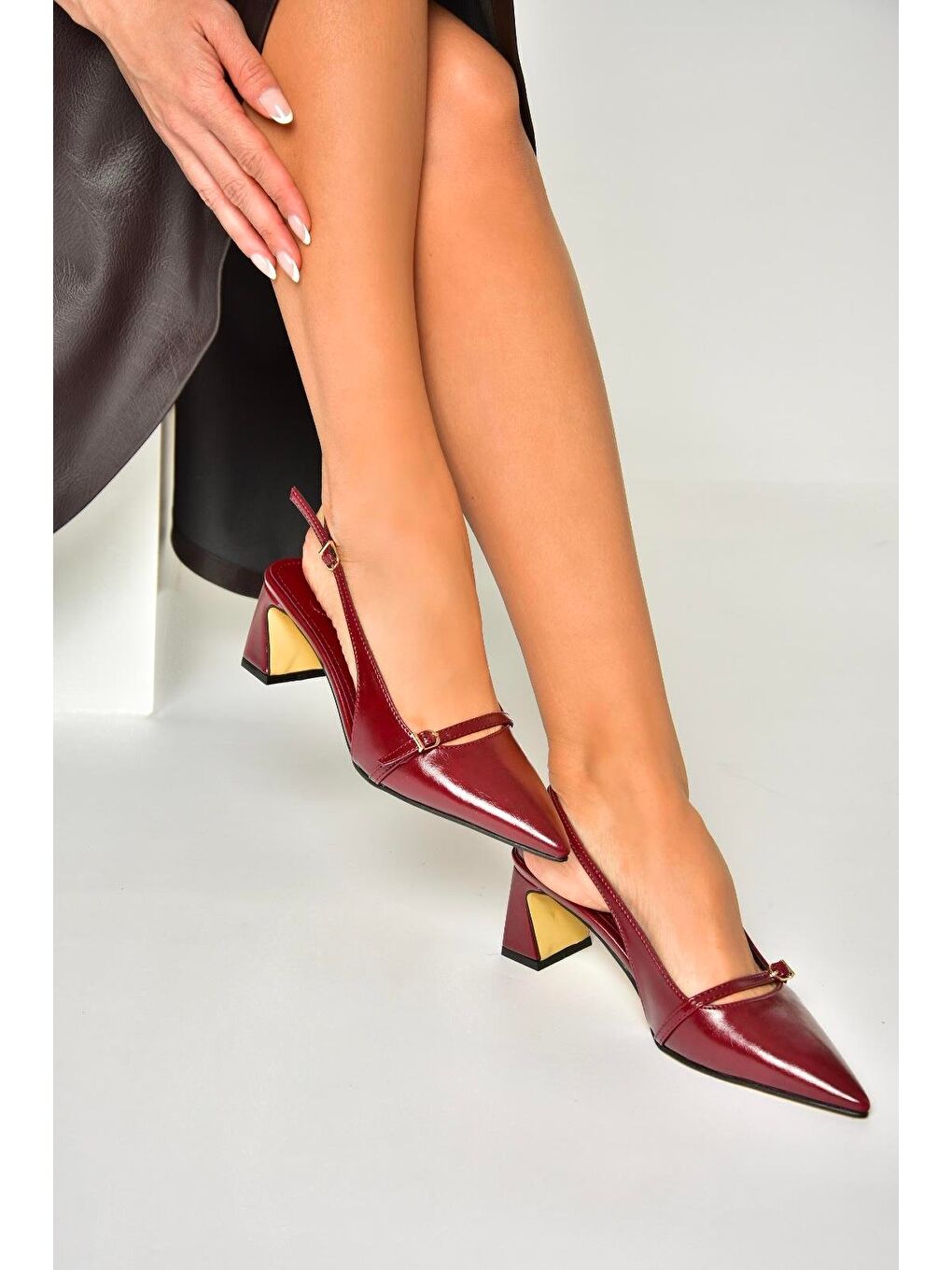 Bordo Kadın Topuklu Ayakkabı U6540787