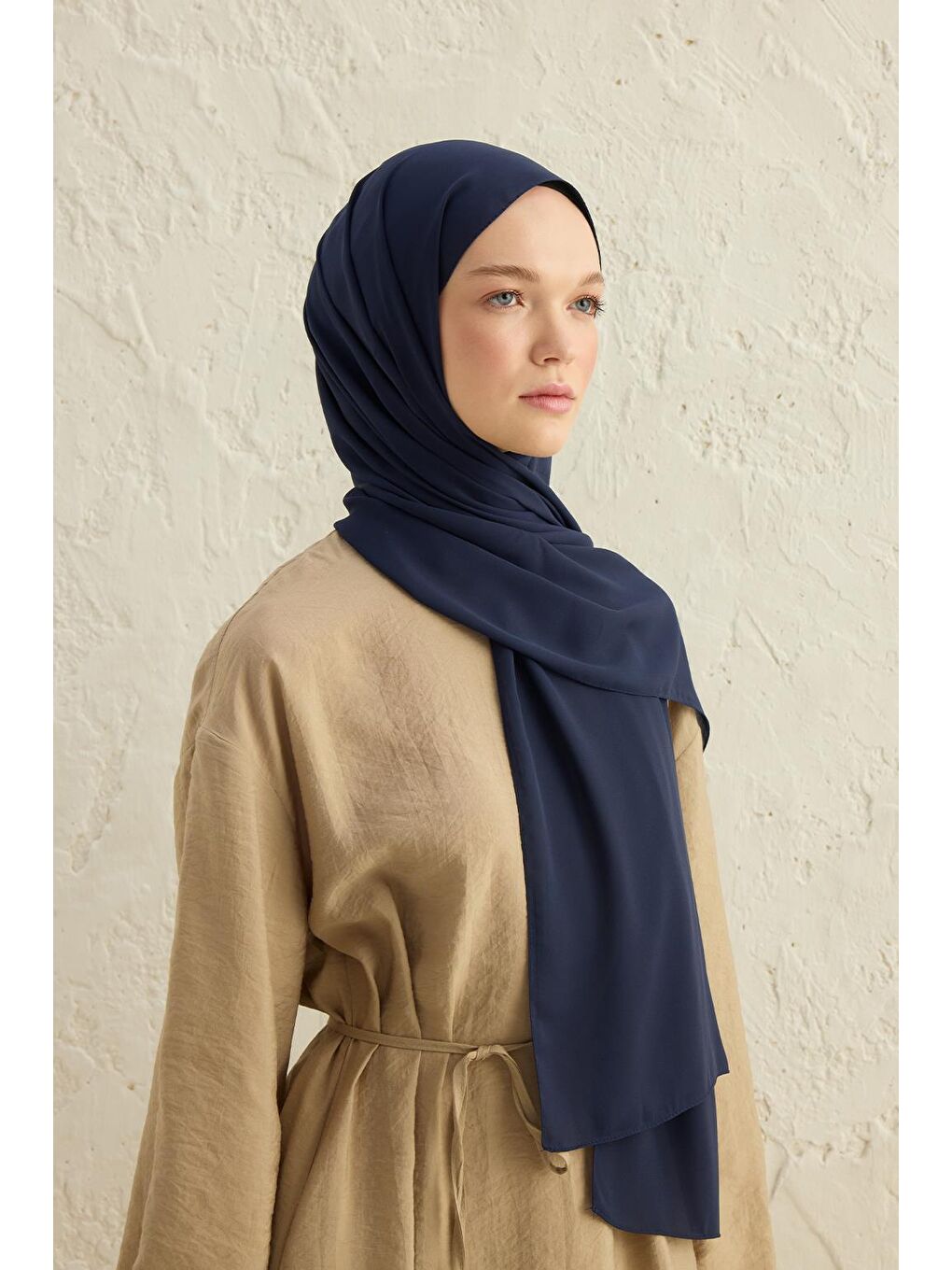 Daily Krep Şal Lacivert-1