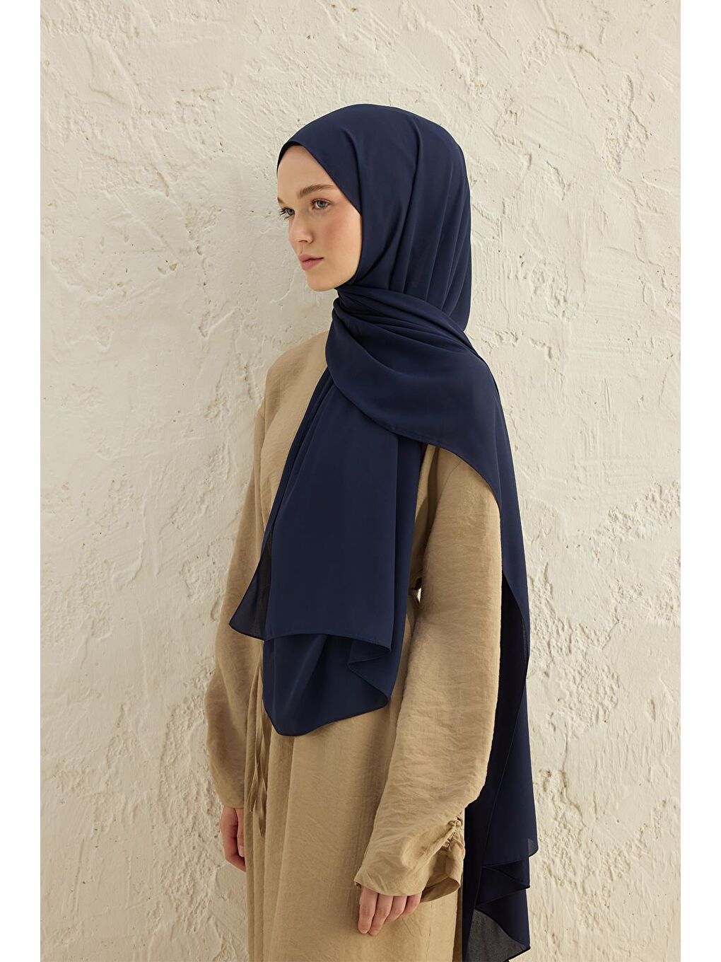 Daily Krep Şal Lacivert-3
