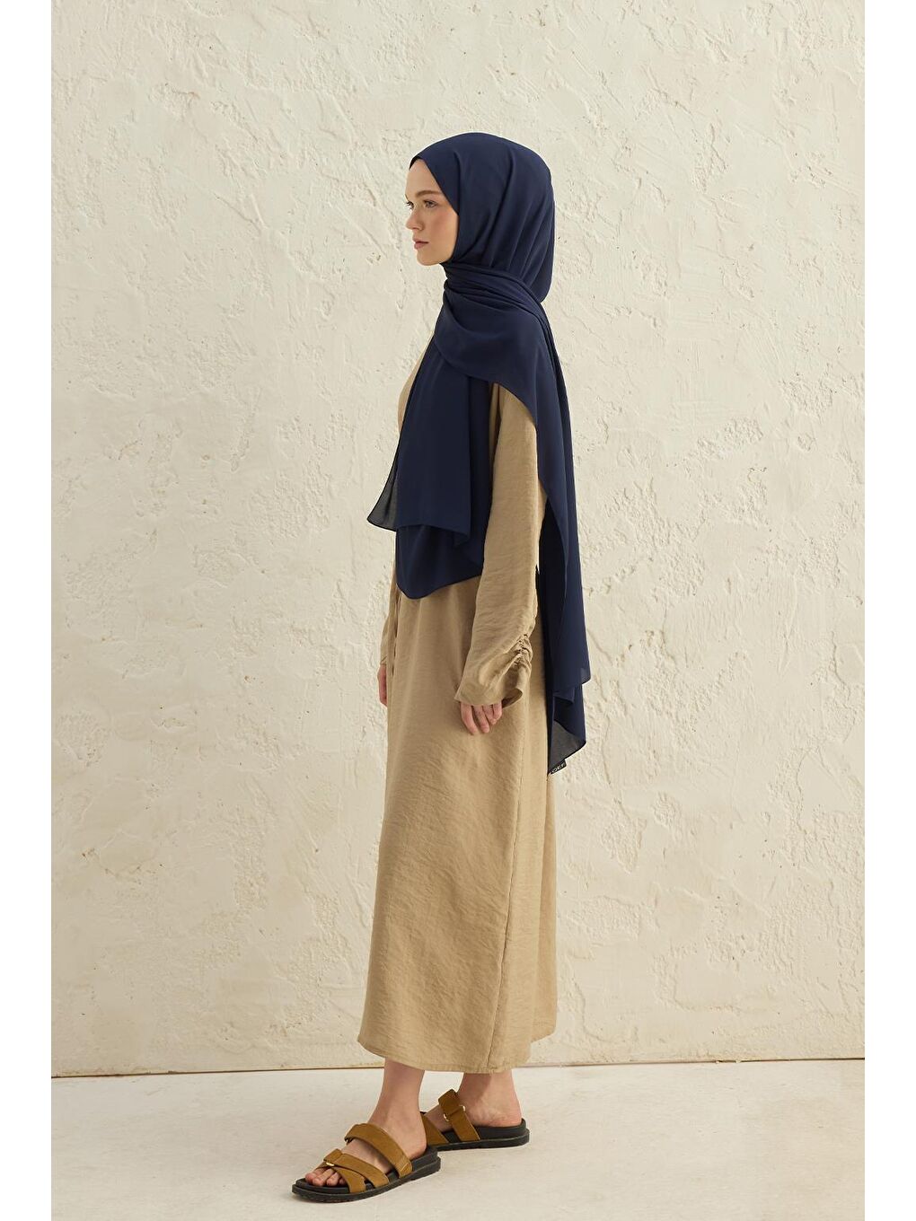 Daily Krep Şal Lacivert-4