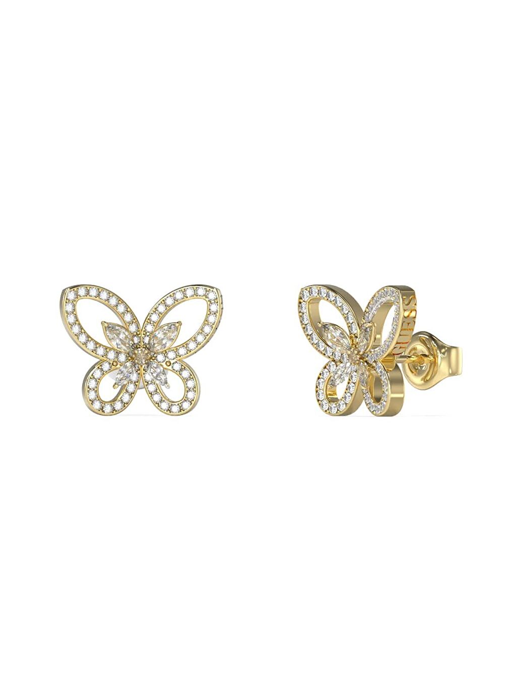 Sarı JGUJUBE05114JWYGTU Kadın Kelebek Küpe