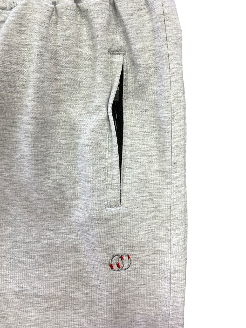 Gri Erkek Pamuklu Fermuarlı Cepli Yüksek Kalite Rahat Manşetli Eşofman Altı-1
