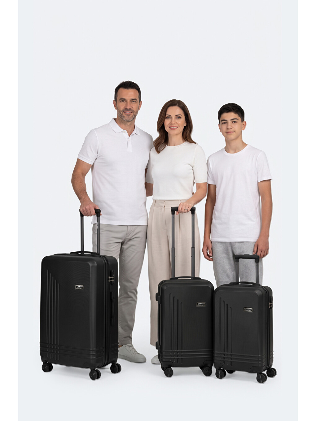 Unıon 3 Lü Set Unisex Siyah Valiz-2