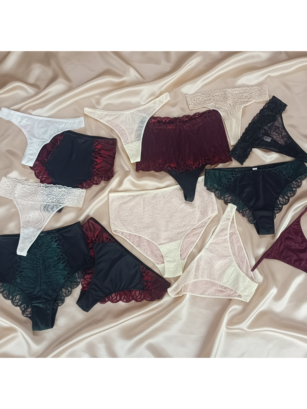 Kadın Pamuklu 10'Lu Paket Karışık Renk Hipster String Tanga Checky Brazilya Külot Bb2471-2