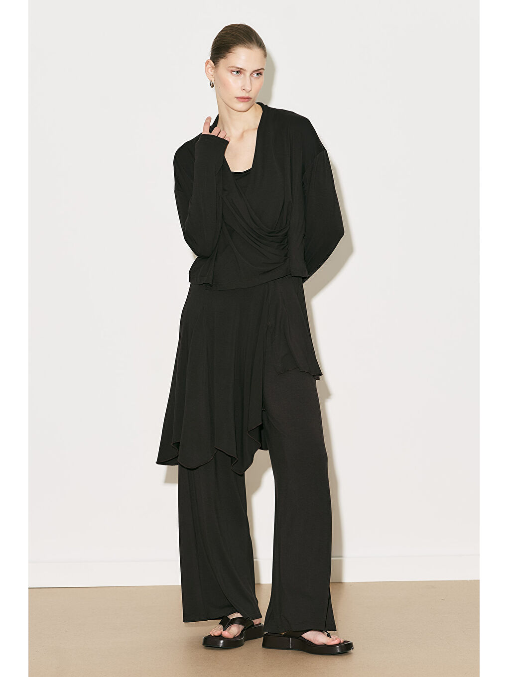 Easy Etek Formlu Pantolon Kahverengi-1