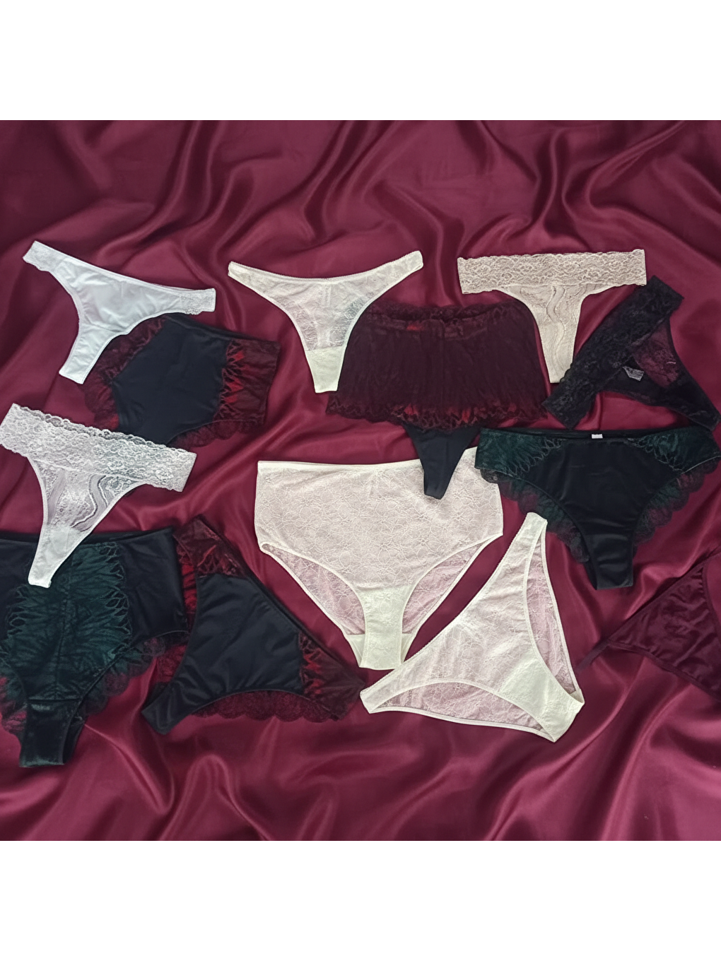 Kadın Pamuklu 10'Lu Paket Karışık Renk Hipster String Tanga Checky Brazilya Külot Bb2471-3