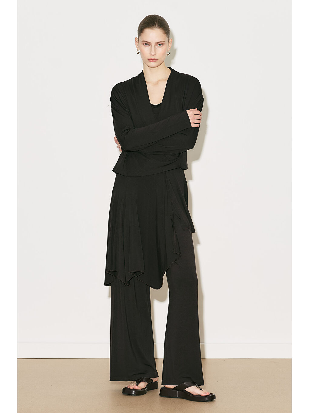 Easy Etek Formlu Pantolon Kahverengi-2