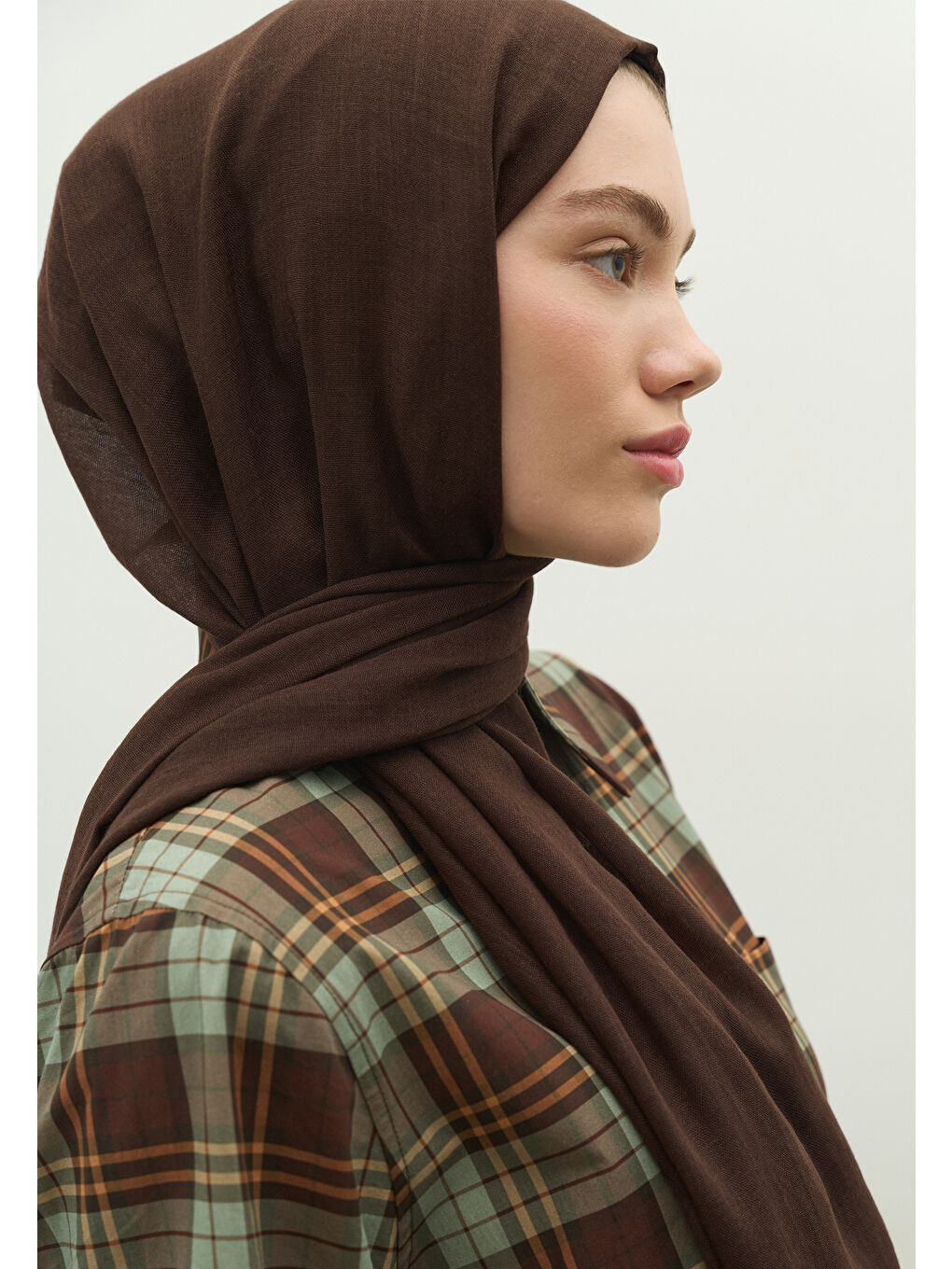 Kahverengi Kaşmir Dokulu Şal Bitter-1