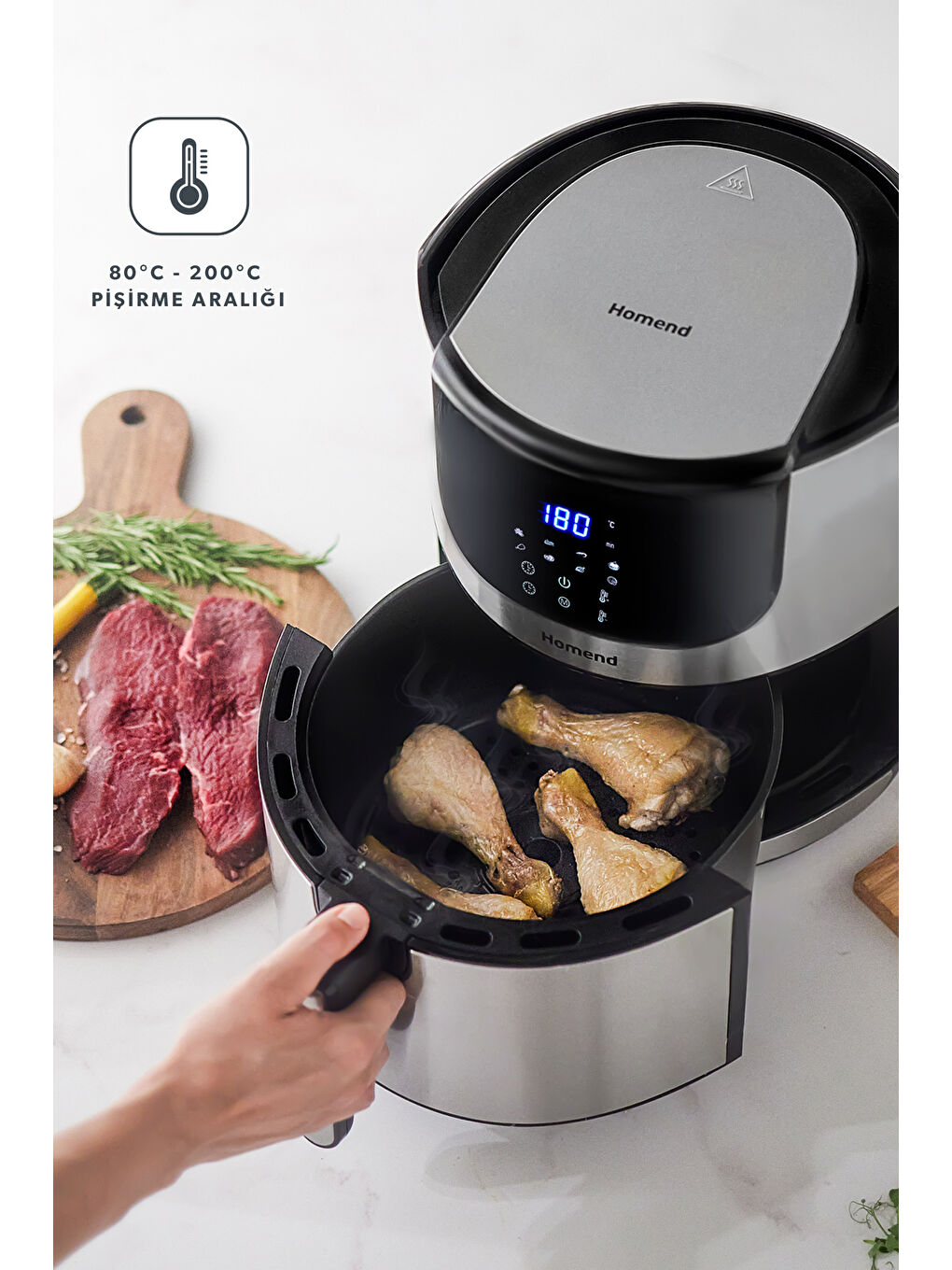 Airfryday 2502h 8 Farklı Program, Dokunmatik Ekran Airfryer 5L-1