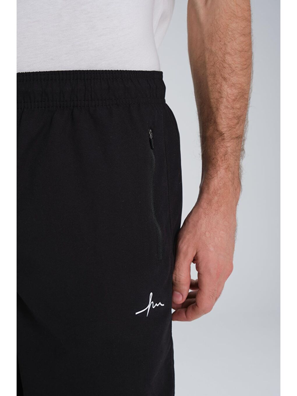 Siyah Kısa Erkek Havuz Ve Deniz Şortu 2427-4