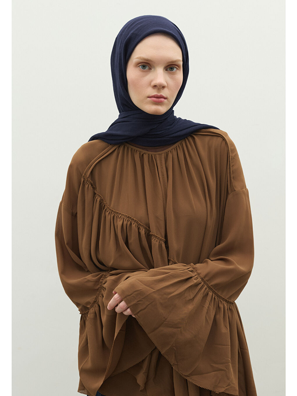 Lacivert KAŞMİR DOKULU ŞAL KOYU LACIVERT-3