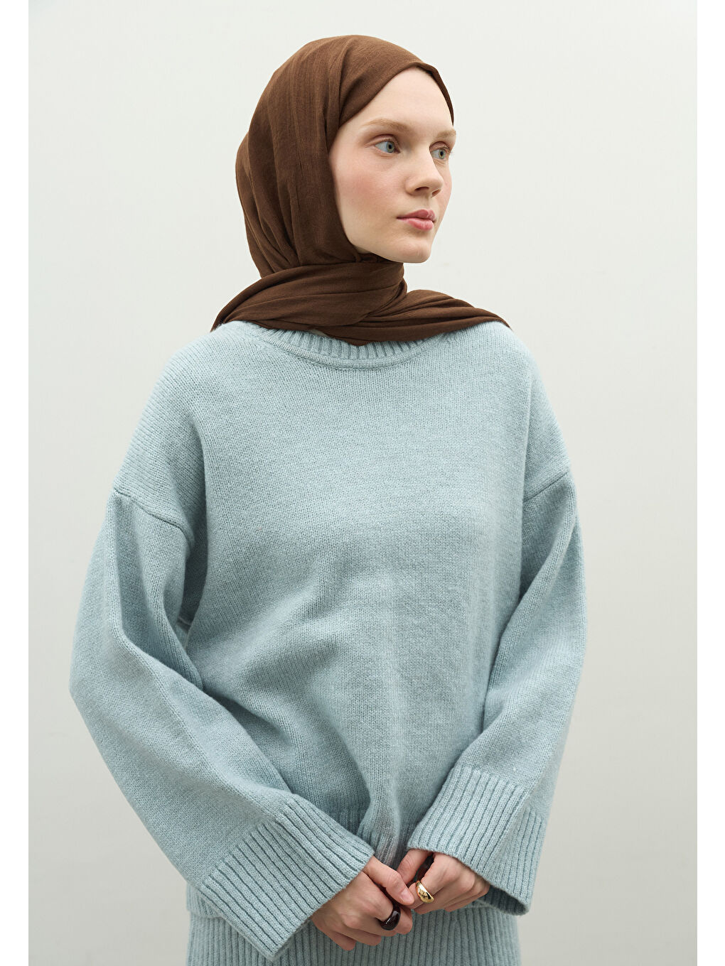 Kahverengi Kaşmir Dokulu Şal Acı Kahve