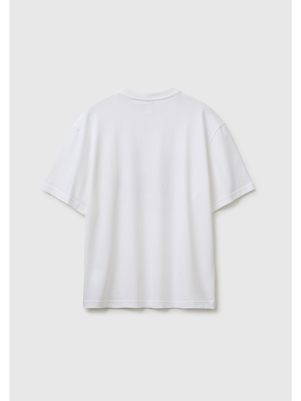 Erkek Beyaz %100 Pamuk Fotoğraf Baskılı Relaxed Fit T-Shirt-1