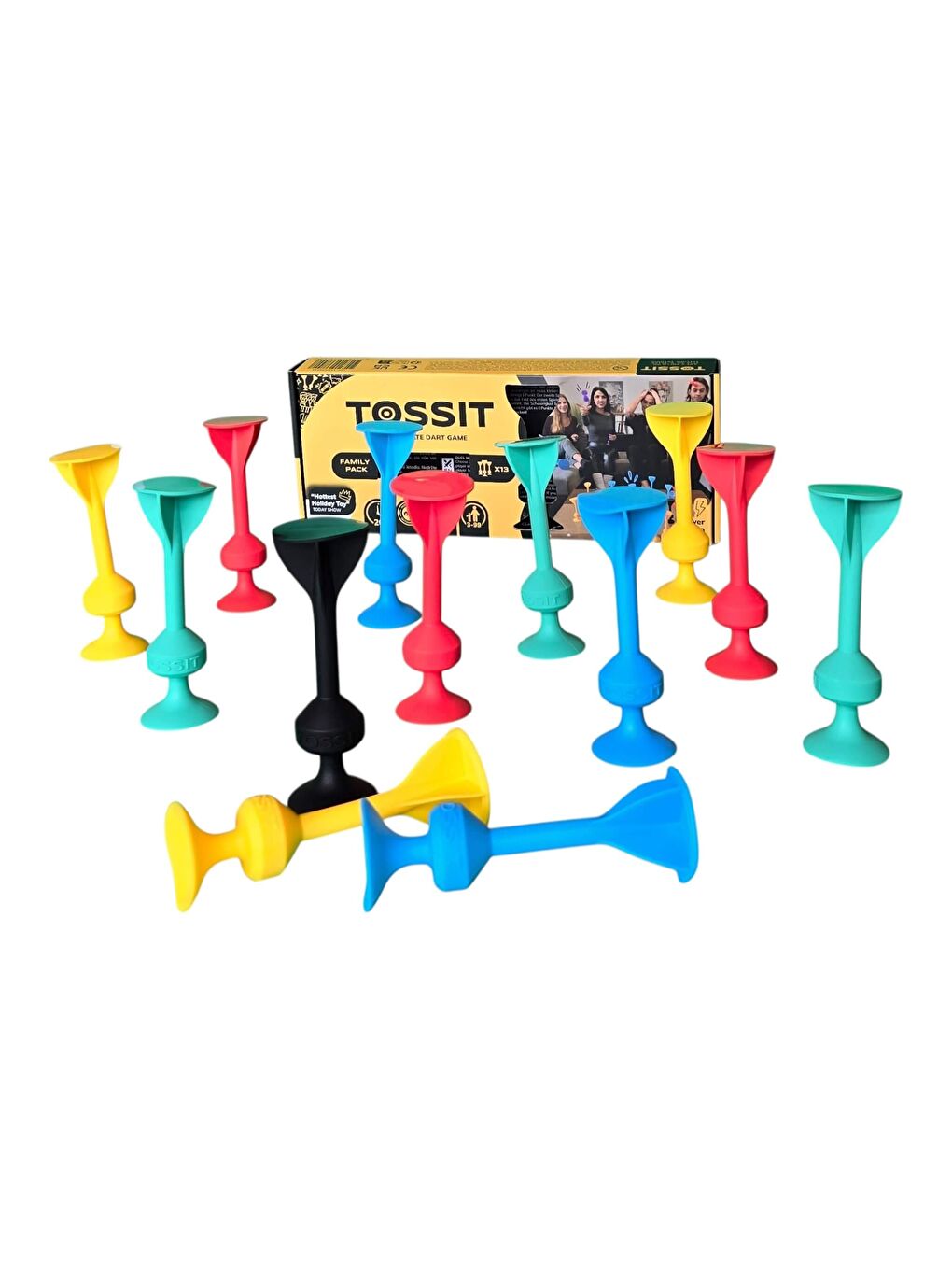 TOSSIT Silikon Dart Aile Seti (Kırmızı, Camgöbeği, Mavi, Sarı)-5