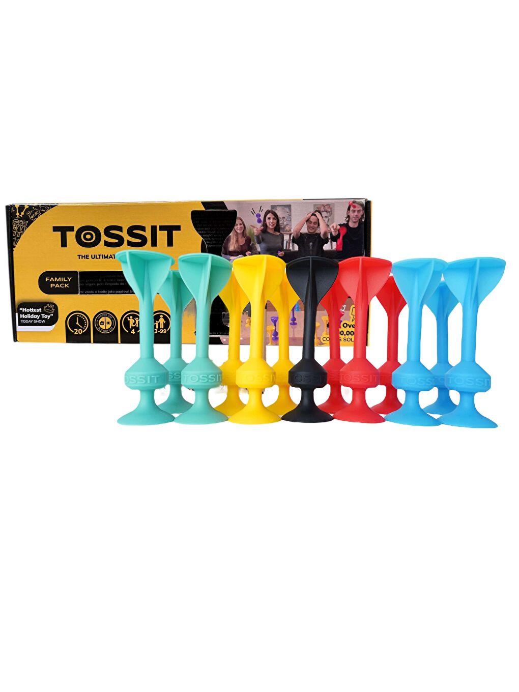 TOSSIT Silikon Dart Aile Seti (Kırmızı, Camgöbeği, Mavi, Sarı)-6