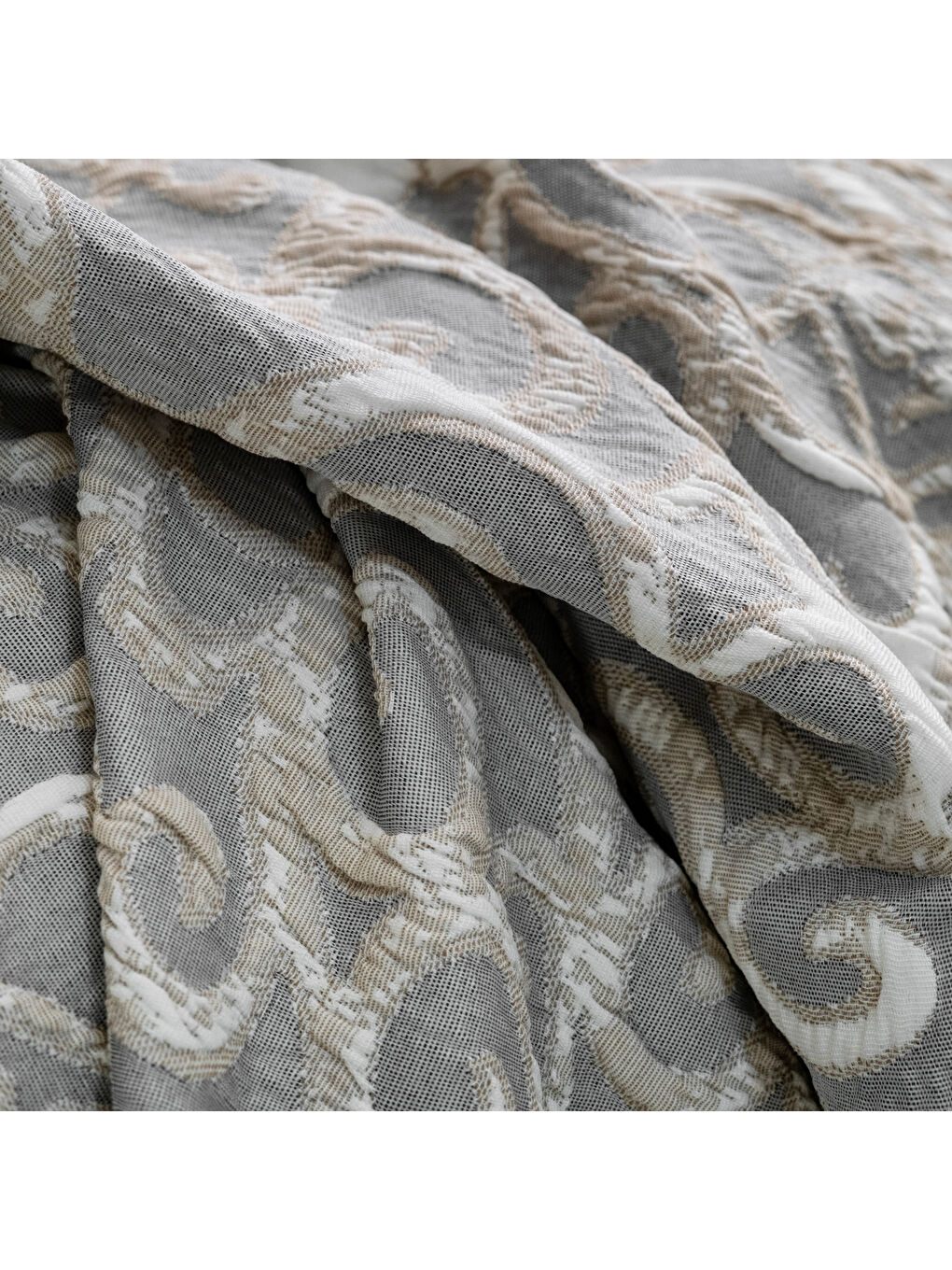 Home Amara Yatak Örtüsü Nevresim Seti 8 Parça-İndigo-6