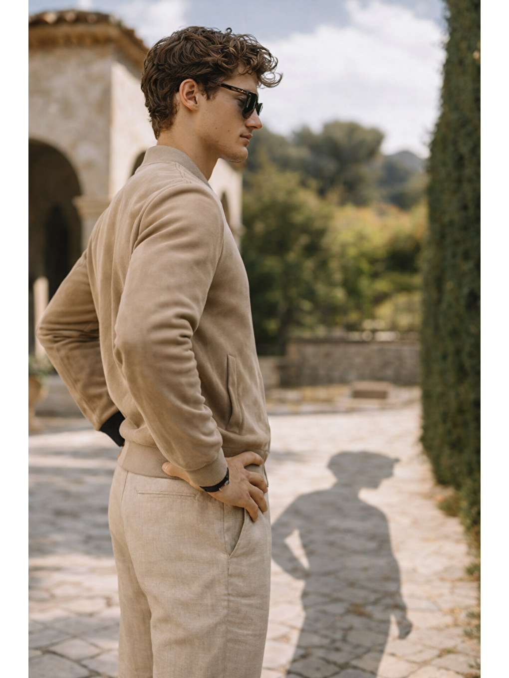 Kahverengi Erkek Premium Comfort Basic Nubuk Süet Kahve Ceket-4