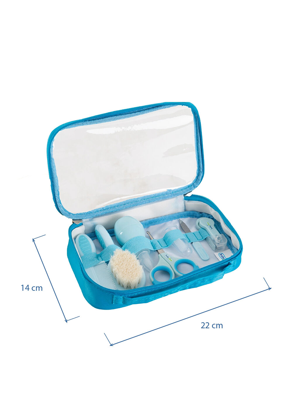 Bebek Bakım Bakım Seti Mavi 7 Parça + Pamukçuk Eldiveni Mavi Hediyeli-1